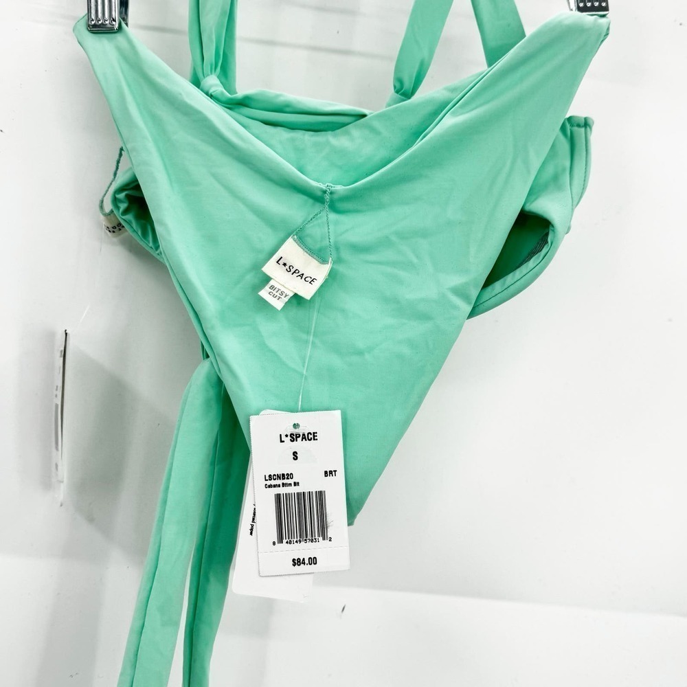L*Space Camellia-Cabana Bikini Top & Bottom Set Bright Teal Blue S NWT - Picture 7 of 12